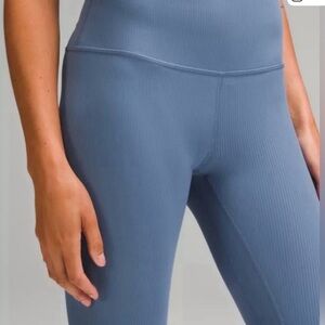 Lululemon Athletica Ribbed Blue Leggings